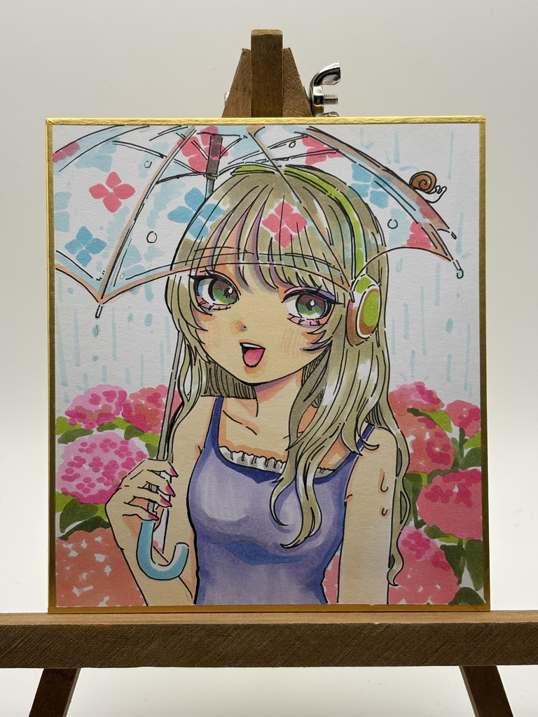 色紙原画【花言葉は元気】