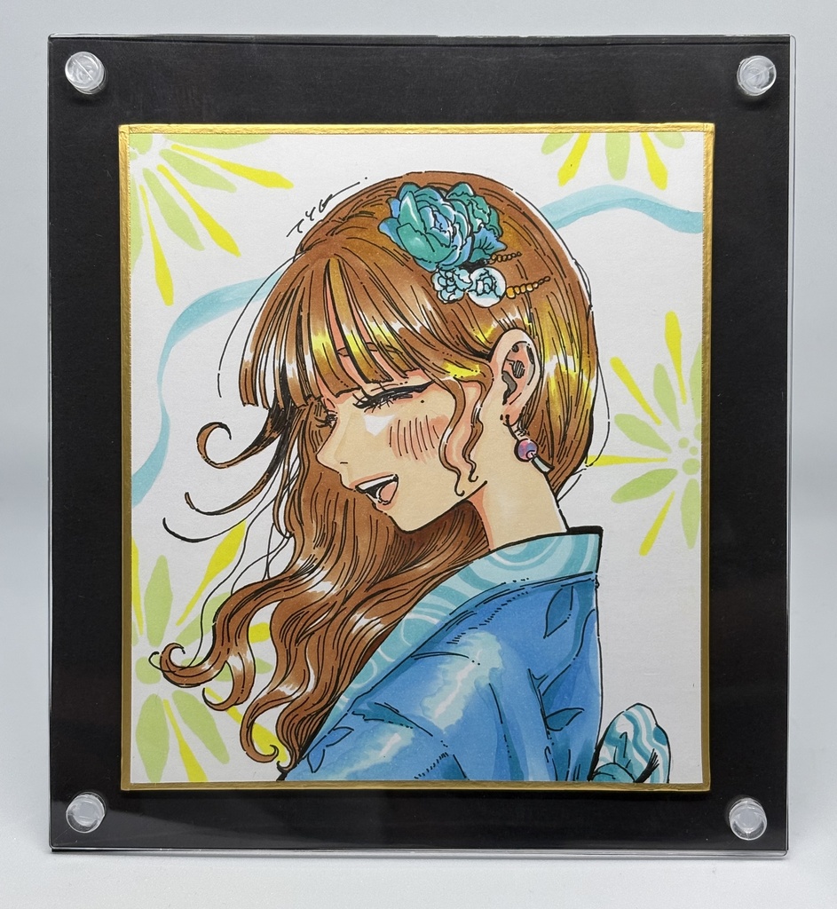 色紙原画【隣を歩きたい】