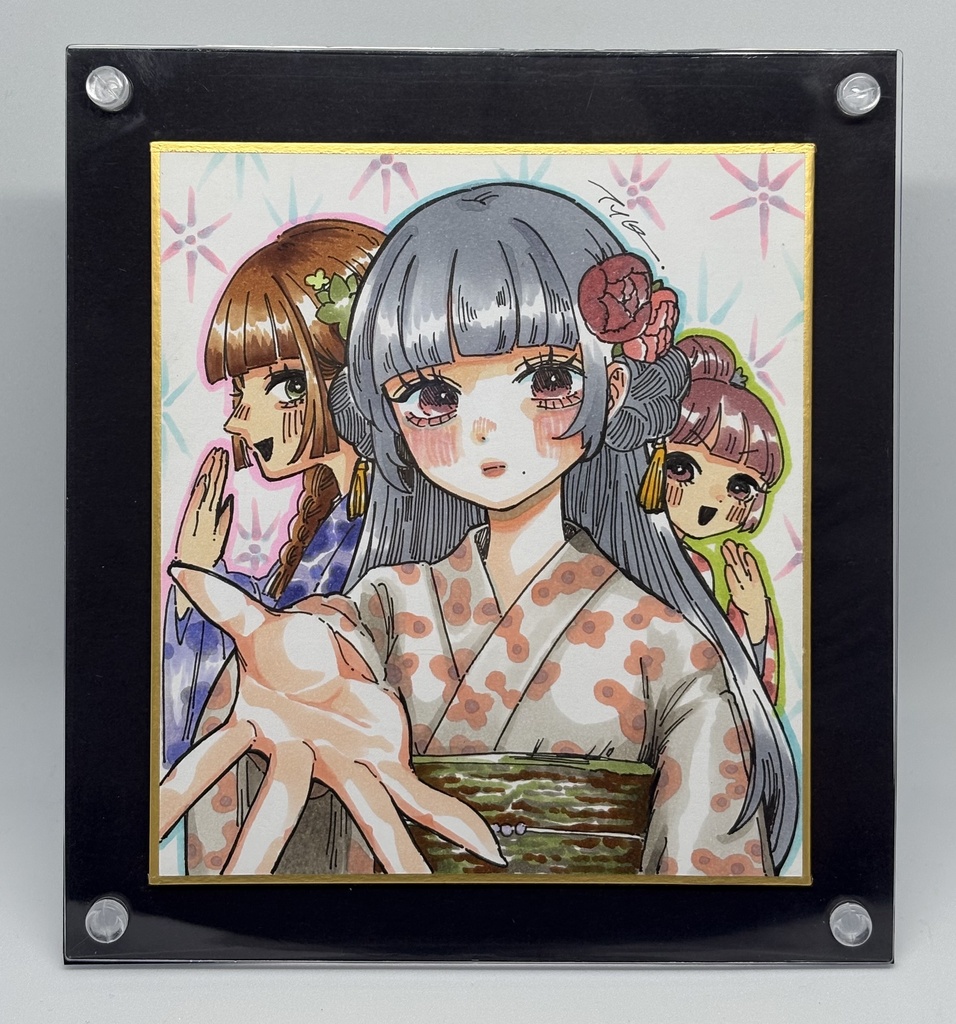 色紙原画【一緒に屋台回る約束したじゃん】