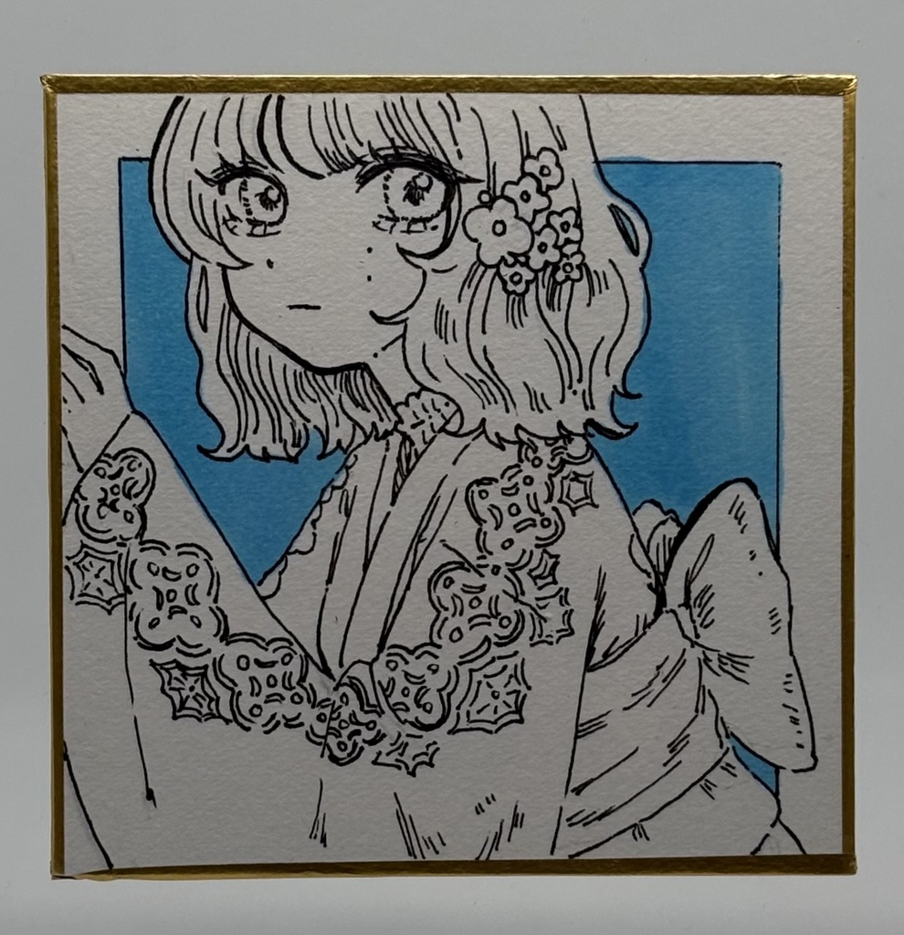 ミニ色紙原画【アンティーク】