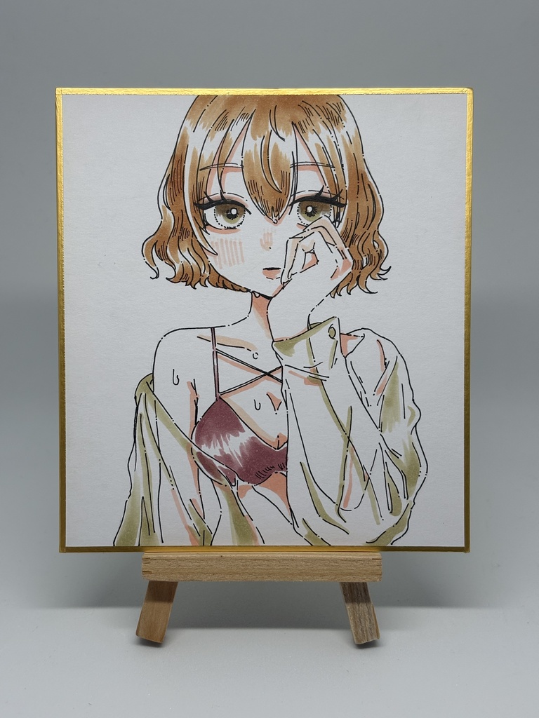 色紙原画【水も滴る…？】