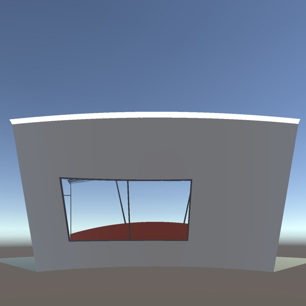 【3dモデル】魚眼パース的な電車座席