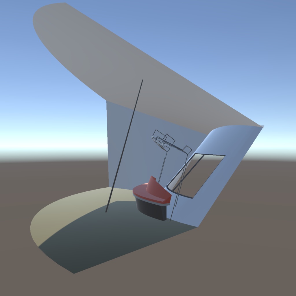 【3dモデル】魚眼パース的な電車座席