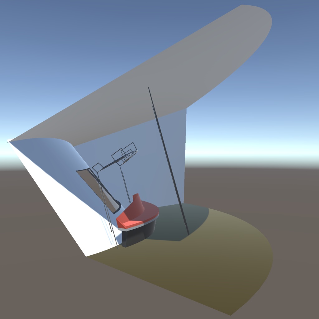 【3dモデル】魚眼パース的な電車座席