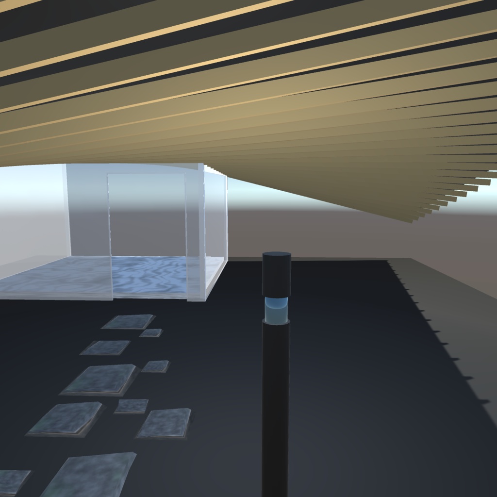 曲がり屋根の小屋