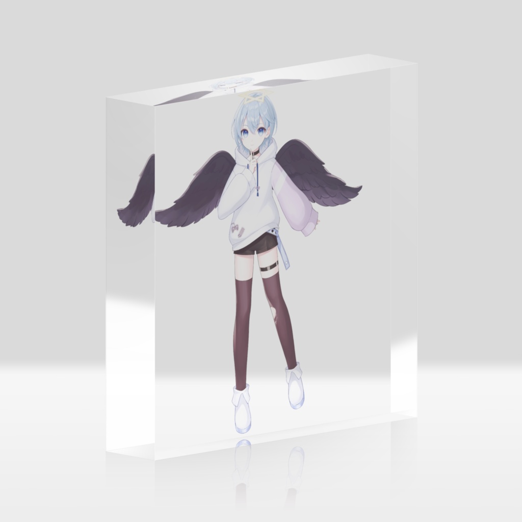 しーっ！　アクリルブロック - 100x100mm