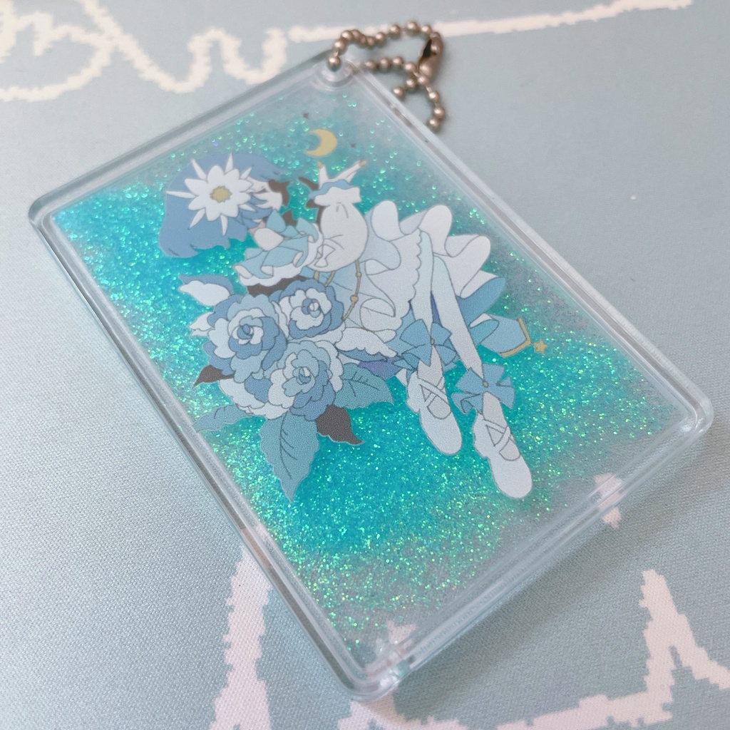 カード型グリッターキーホルダー