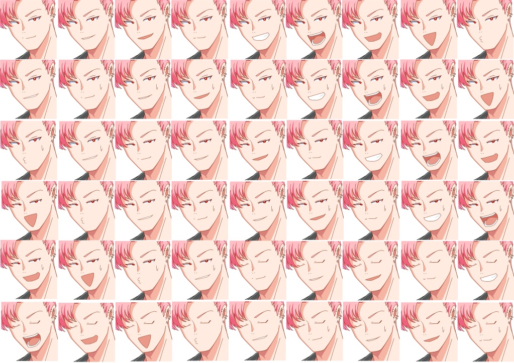 立ち絵素材・チャラい男・差分186種類