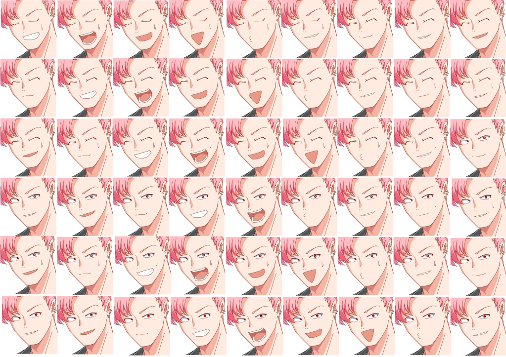 立ち絵素材・チャラい男・差分186種類