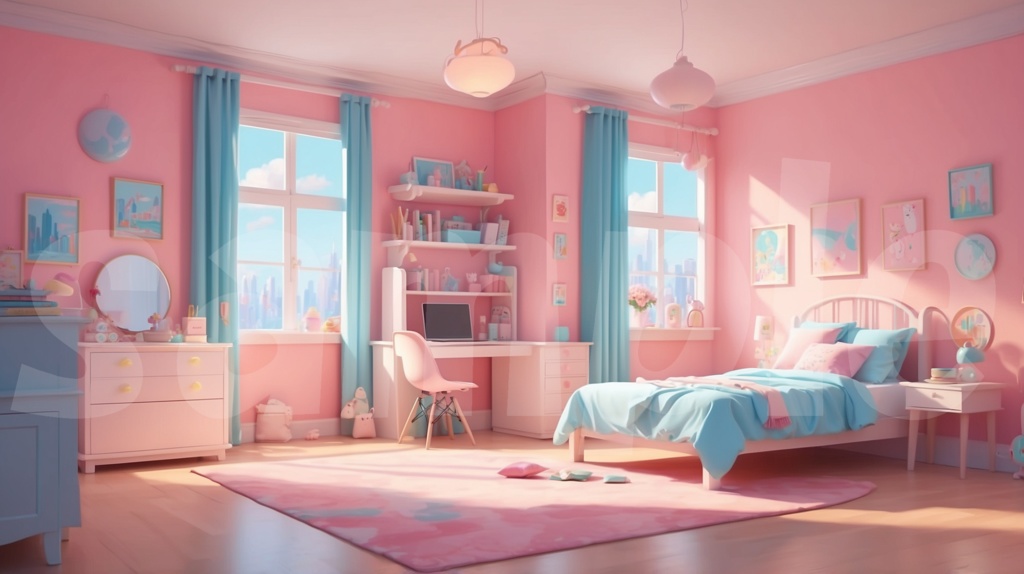 【女の子の部屋】6枚セット