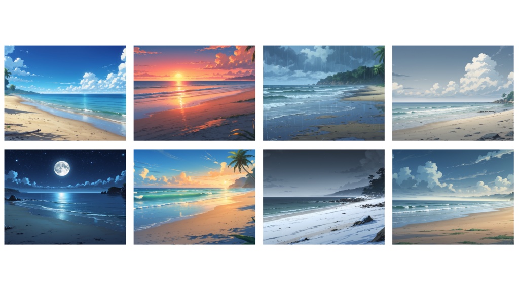 【海・浜辺・ビーチ】10枚セット