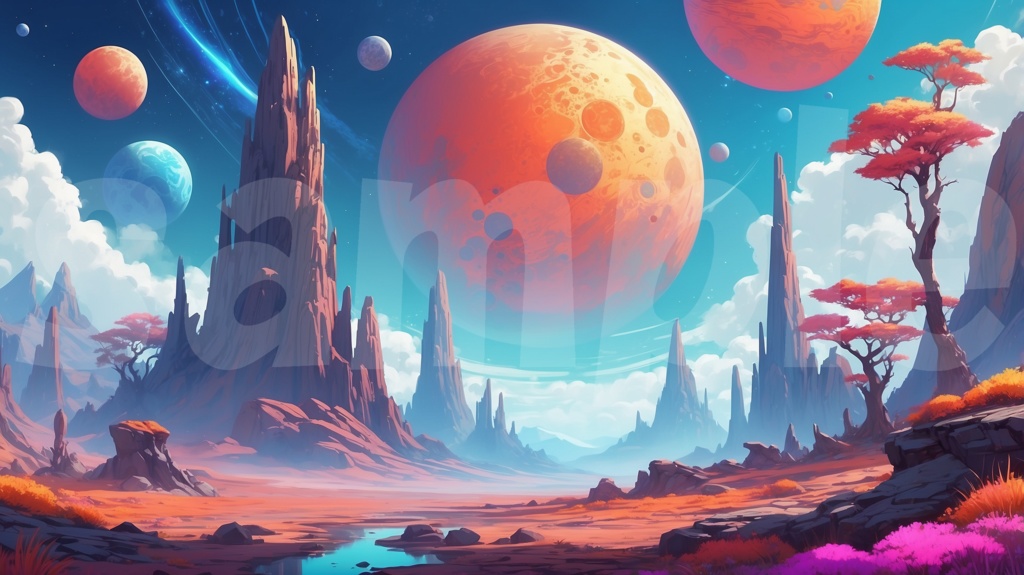 【宇宙船・惑星】20枚セット