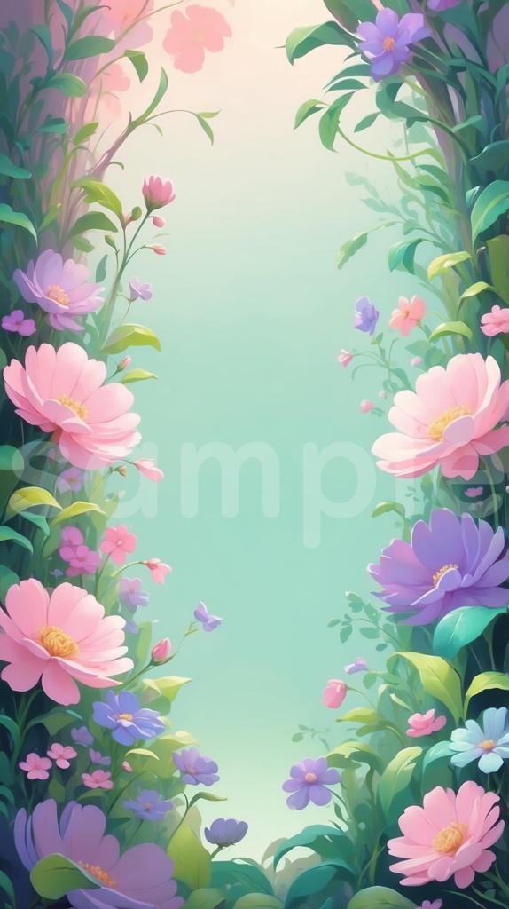 【無料素材】縦型背景 4枚セット