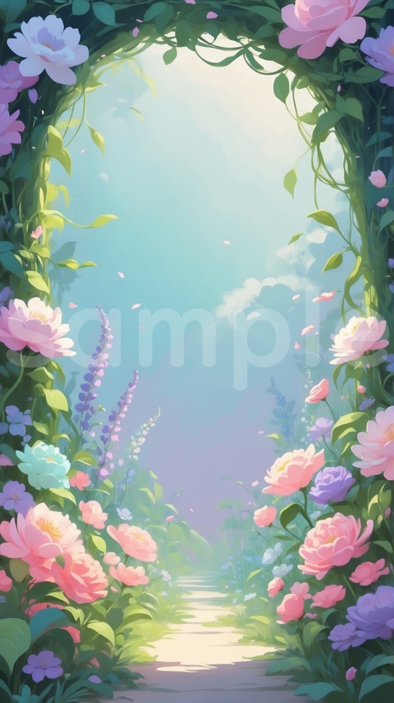 【無料素材】縦型背景 4枚セット