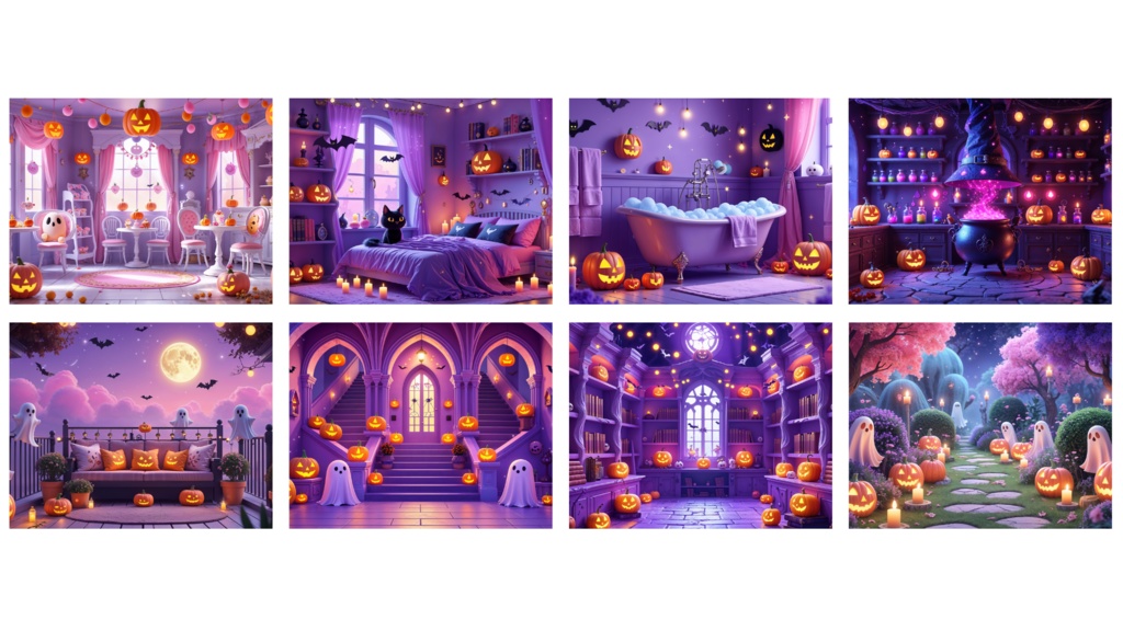 【ハロウィン背景】10枚セット