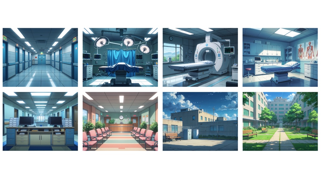 【病院背景】10枚セット