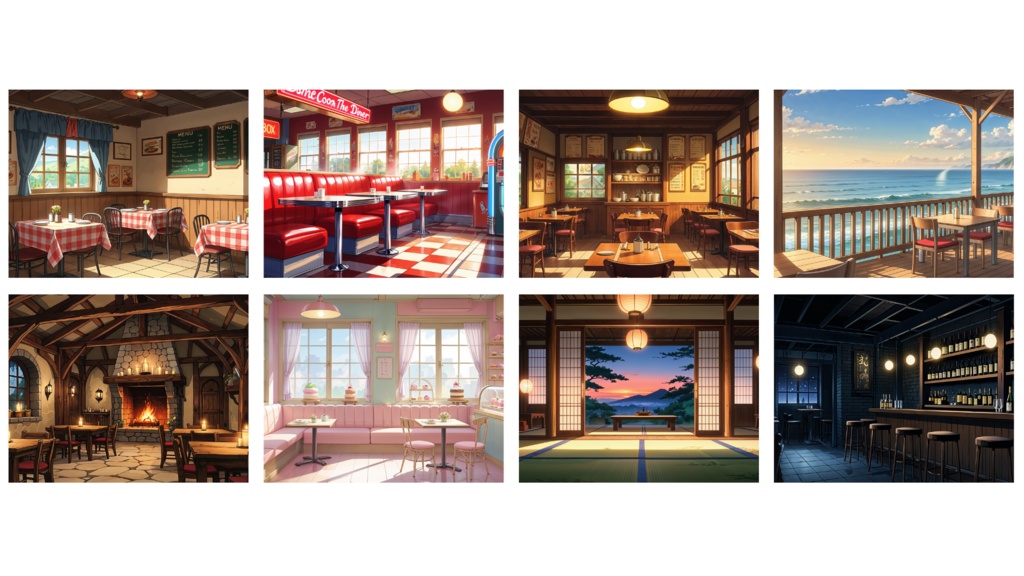 【レストラン背景】10枚セット