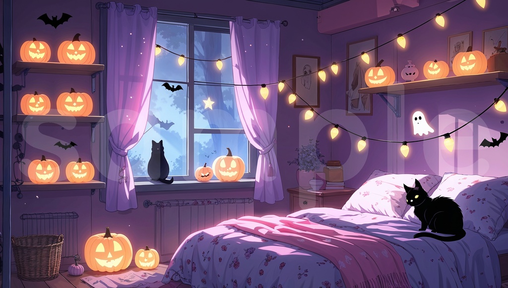 【ハロウィン02背景】10枚セット