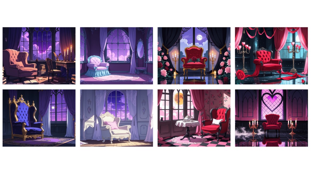 【ゴシックルーム背景】20枚セット