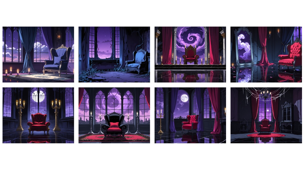 【ゴシックルーム背景】20枚セット