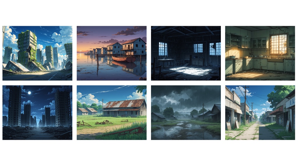 【廃墟背景】30枚セット