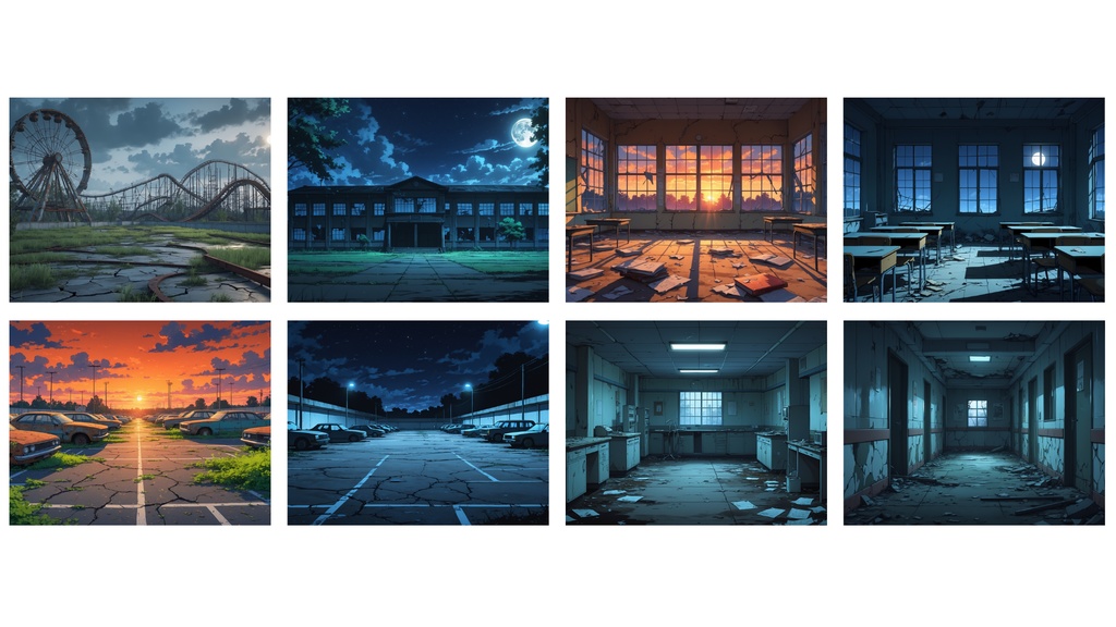 【廃墟背景】30枚セット