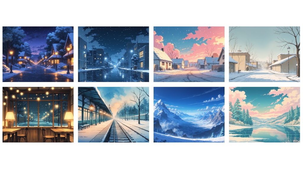 【雪景色背景】10枚セット