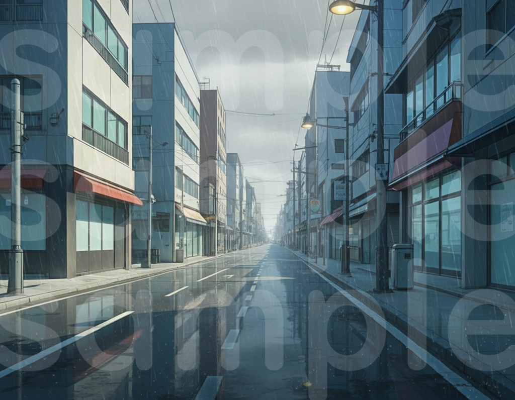 【ストリート(街)・背景差分セット】差分6枚セット