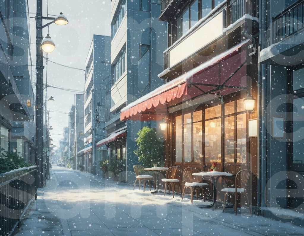 【ストリート(カフェ)・背景差分セット】差分6枚セット