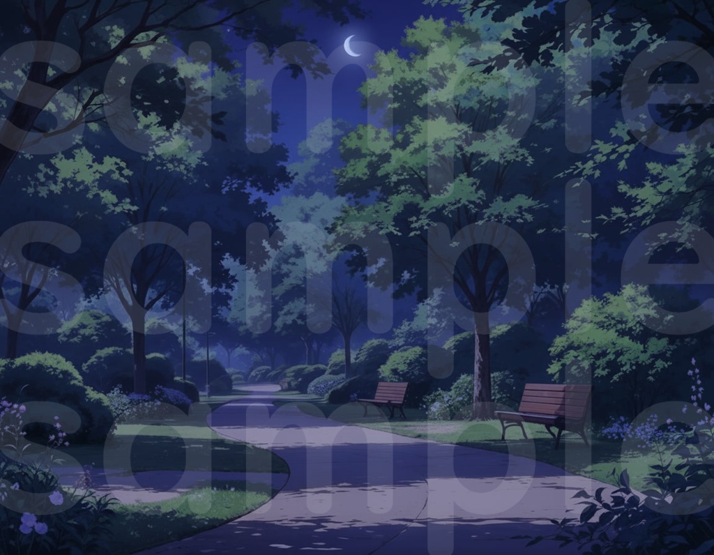 【ストリート(公園)・背景差分セット】差分6枚セット