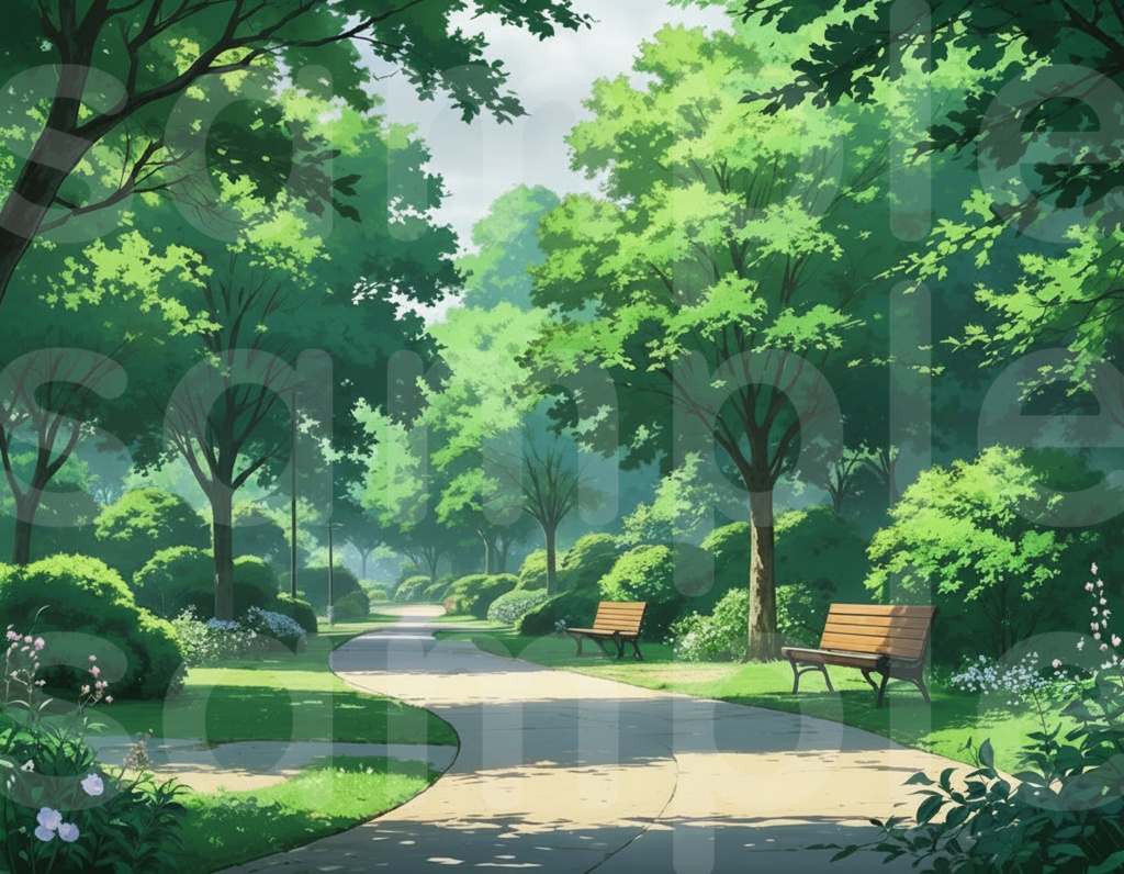 【ストリート(公園)・背景差分セット】差分6枚セット