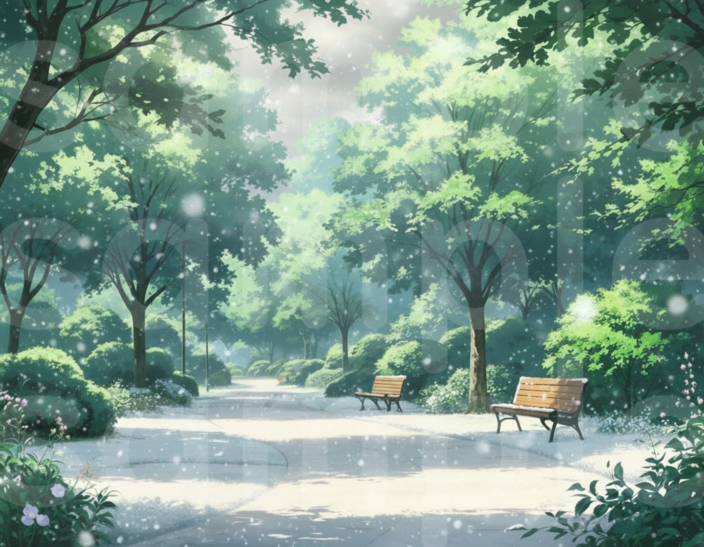 【ストリート(公園)・背景差分セット】差分6枚セット