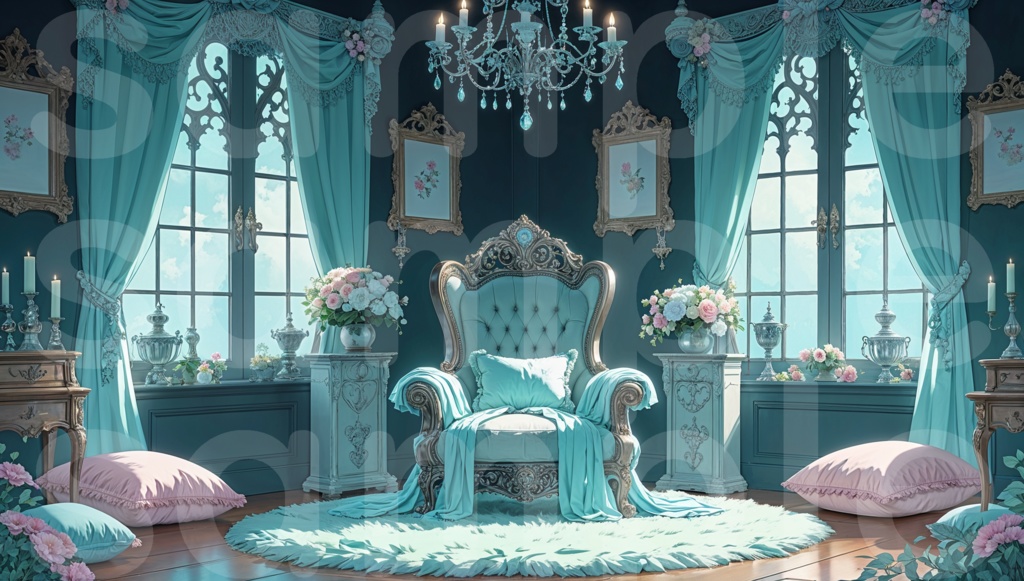 【ゴシックルーム02背景】30枚セット