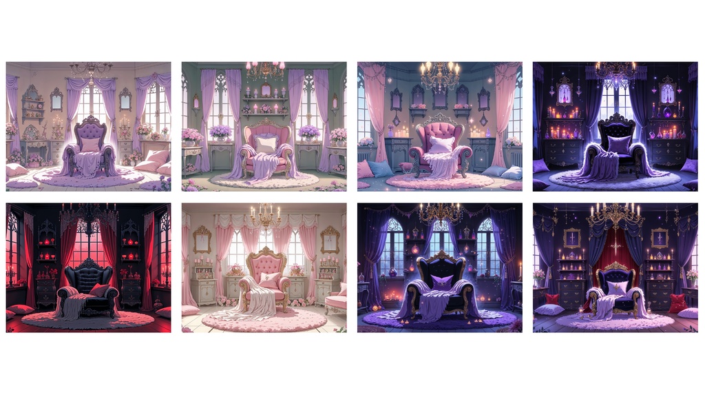 【ゴシックルーム02背景】30枚セット