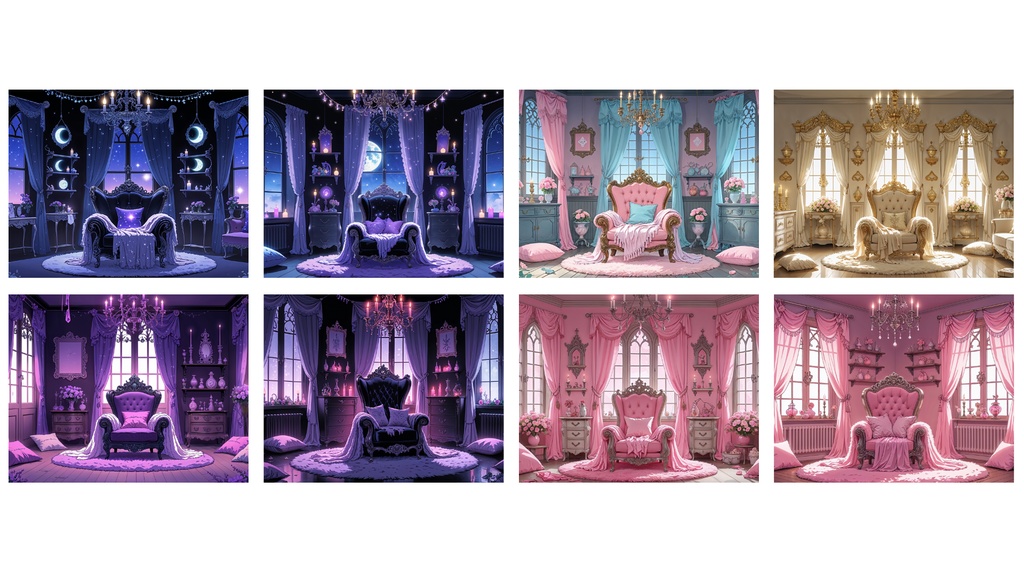 【ゴシックルーム02背景】30枚セット