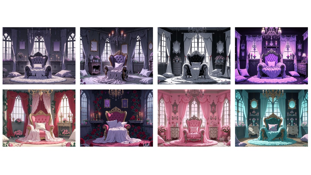 【ゴシックルーム02背景】30枚セット