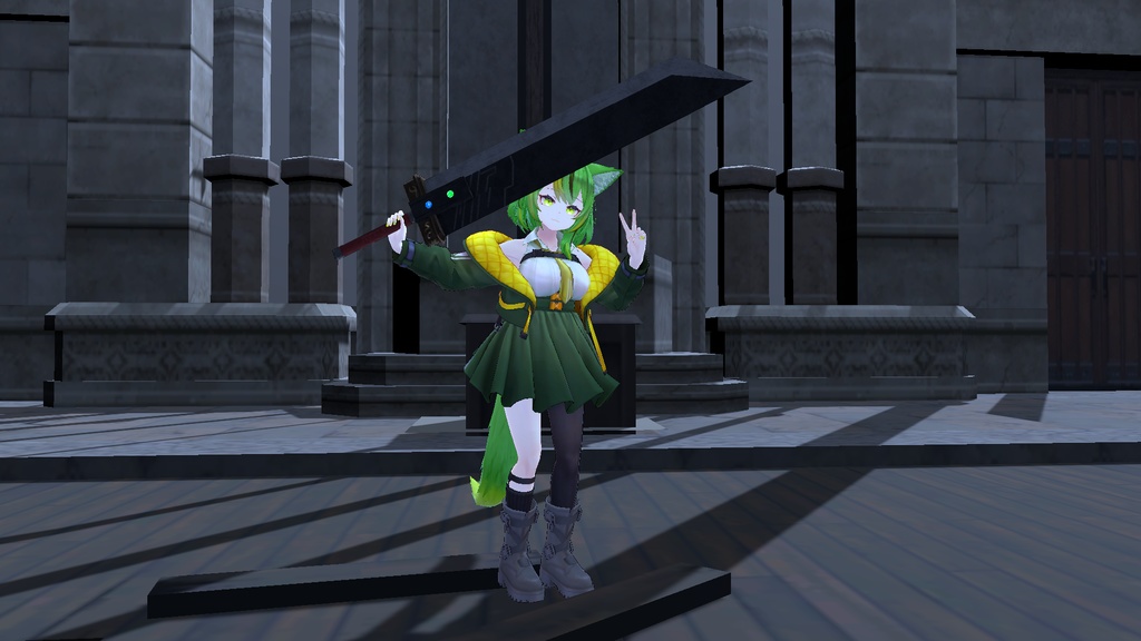 【VRChat用】両手剣装備ギミック