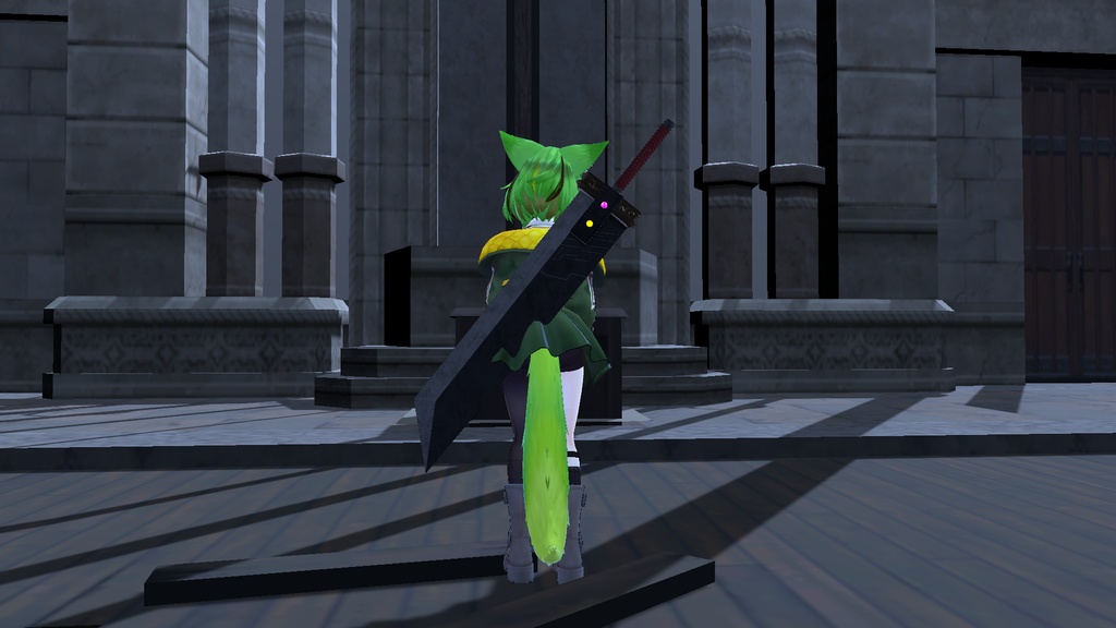 【VRChat用】両手剣装備ギミック