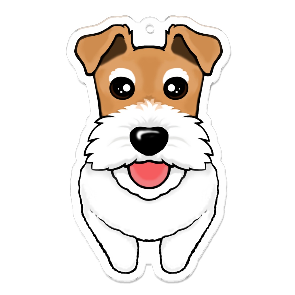 ワイアーフォックステリア　アクリルキーホルダー【Ｍ】　ABCDOGS