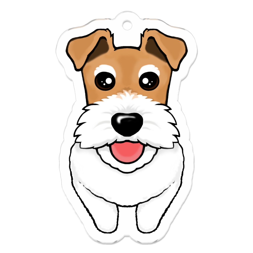 ワイアーフォックステリア アクリルキーホルダー【S】 ABCDOGS