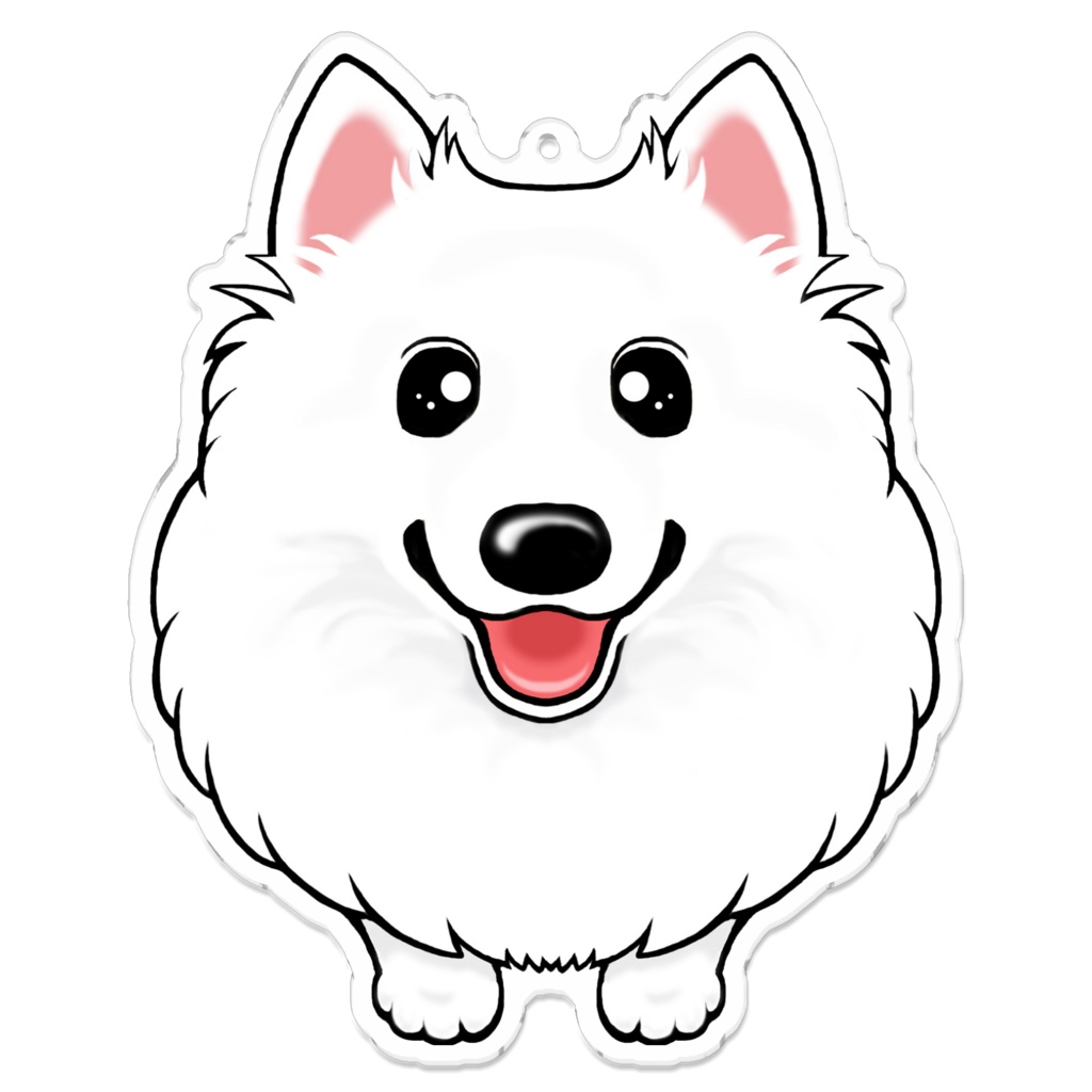 サモエド アクリルキーホルダー【L】 ABCDOGS