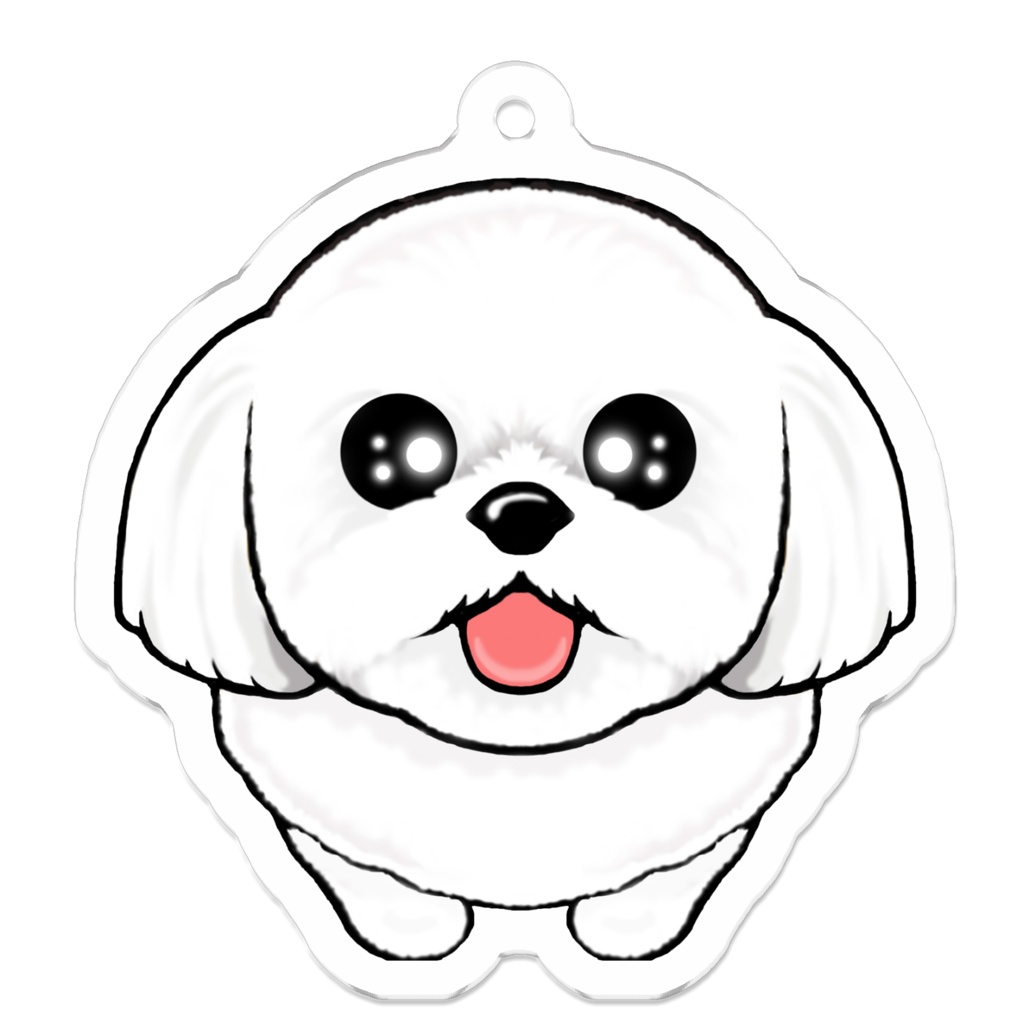 マルチーズ　アクリルキーホルダー【S】　ABCDOGS