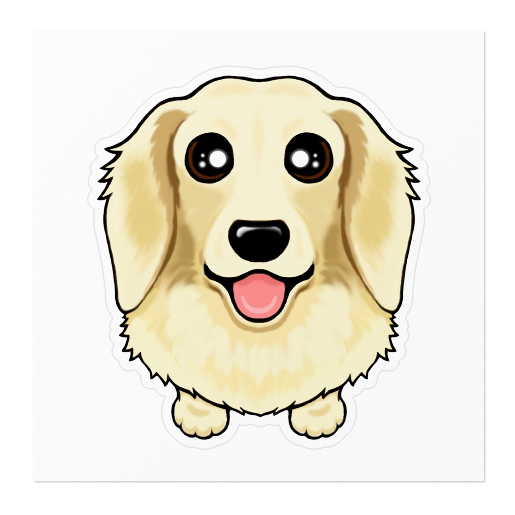 ダックスフンド(クリーム) ステッカー ABCDOGS