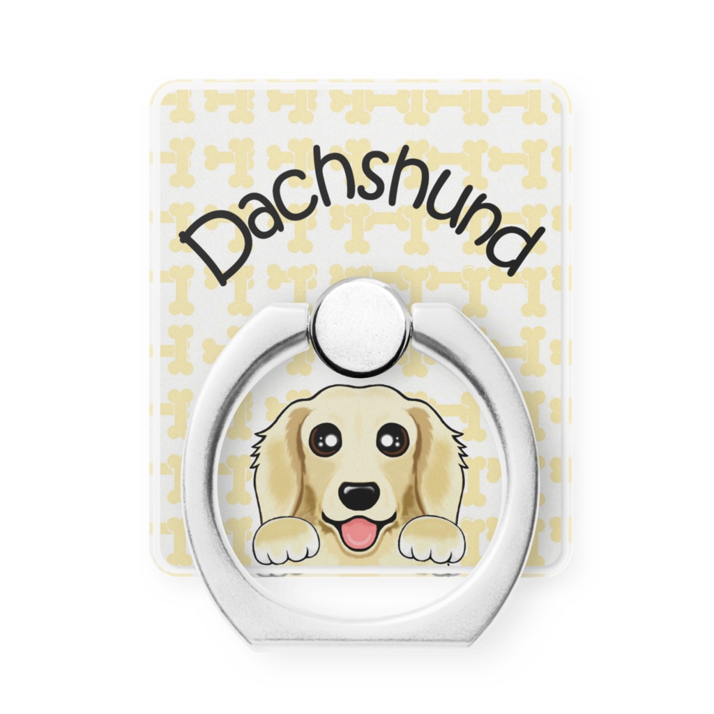 ダックスフンド（クリーム）　スマホリング　ABCDOGS