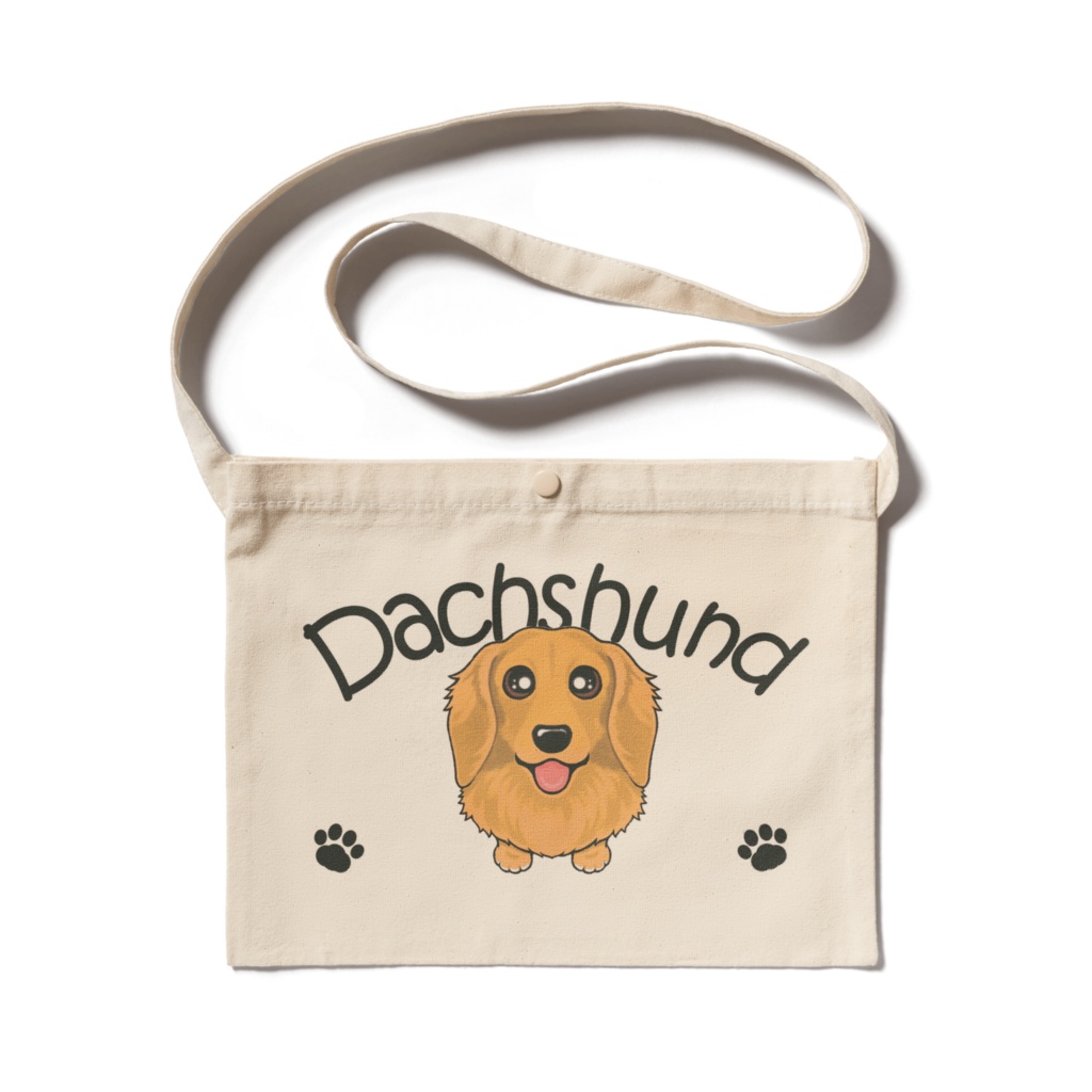 ダックスフンド(ゴールド) サコッシュ【ナチュラル】 ABCDOGS