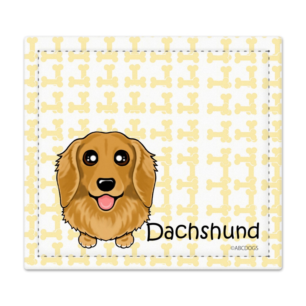 ダックスフンド（ゴールド）　捺印マット　ABCDOGS