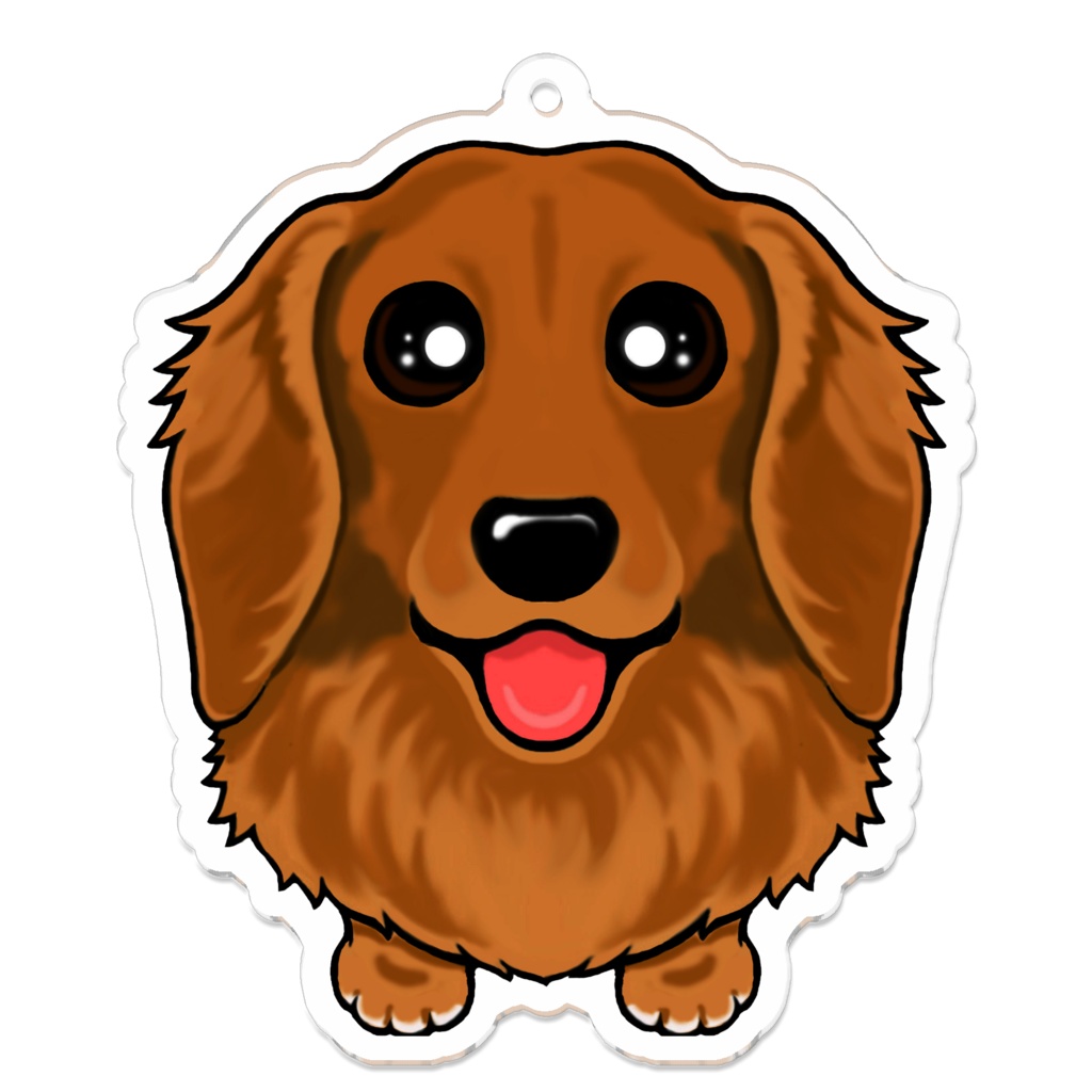 ダックスフンド（レッド）　アクリルキーホルダー【M】　ABCDOGS