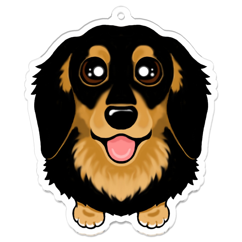 ダックスフンド(ブラックタン) アクリルキーホルダー【M】 ABCDOGS