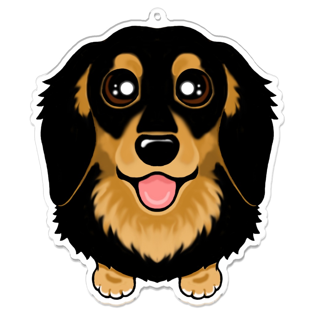 ダックスフンド（ブラックタン）　アクリルキーホルダー【L】　ABCDOGS