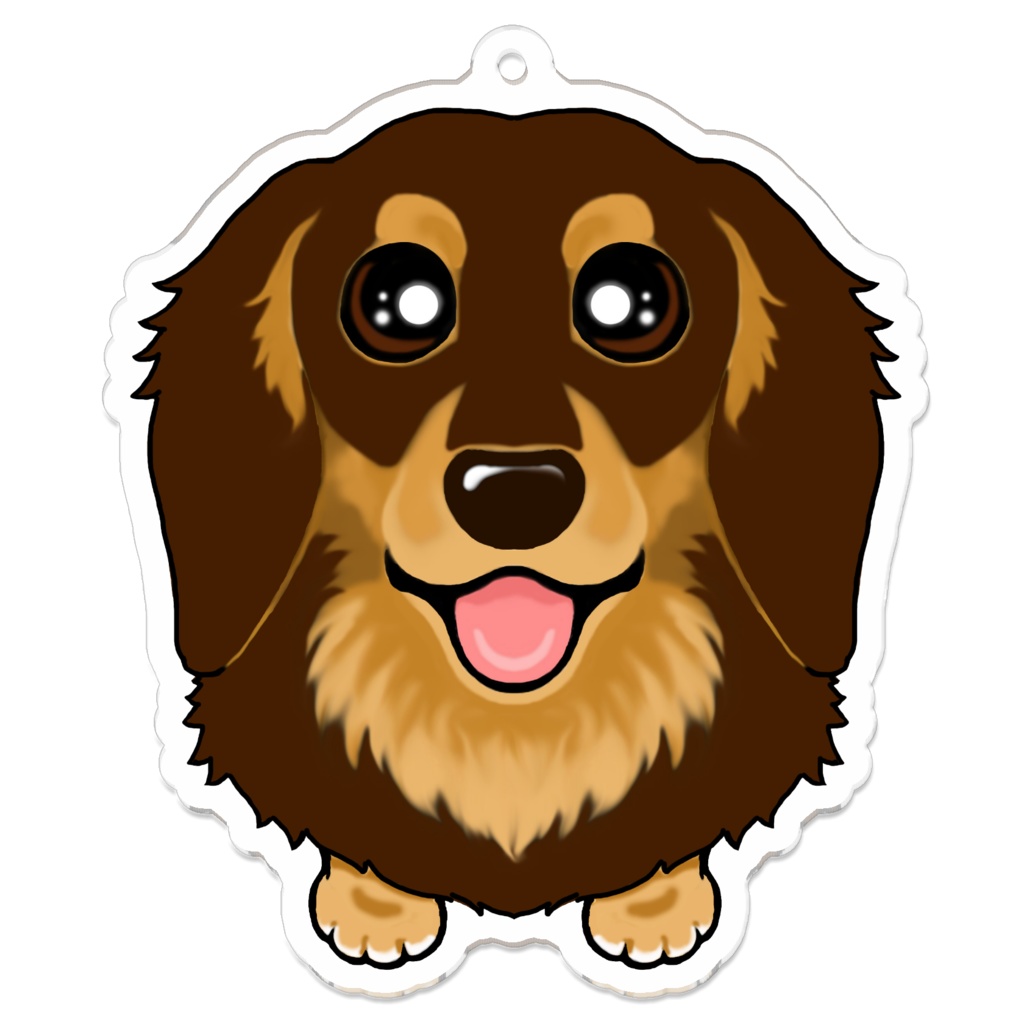 ダックスフンド（チョコタン）　アクリルキーホルダー【M】　ABCDOGS